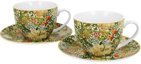 Sada 2 ks porcelánových hrnků Morris Golden Lilly 250 ml zelená