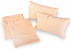 Dekoračný vankúšik s obliečkou 30x20 cm damaškový broskyňový EMI