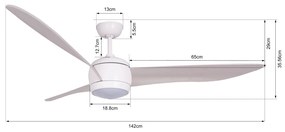 Stropný ventilátor Lucci Air Nordic 142 cm 512911