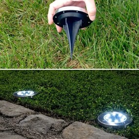 Toolight Toolight, LED solárna lampa 1ks P60055, strieborná, OGR-05681