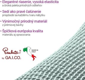 Bielastické poťahy COSTINA mätová sedačka s otomanom vpravo (š. 170 - 300 cm)