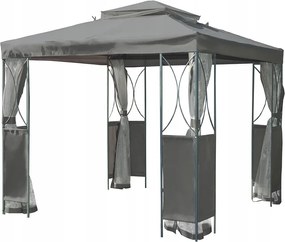 CH Záhradný kovový altánok s moskytiérou Altana III 2,5 x 2,5 m