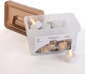 Sada 24 ks čajových LED sviečok s časovačom
