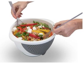 Biela miska s cedidlom 2v1 Metaltex, Ø 28 cm