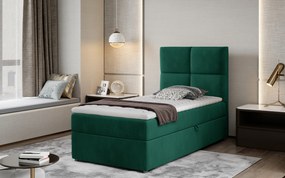 Moderná box spring posteľ Garda 90x200, zelená Monolith