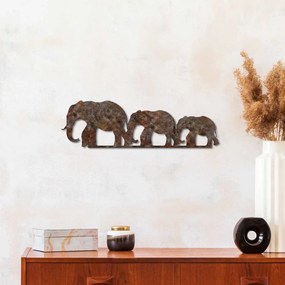Nástěnná kovová dekorace Rusty Elephant 1 vícebarevná