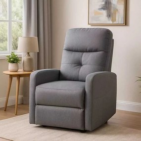 LuxuryForm DESIGN Elektricky polohovateľné televízne kreslo SEMIR - šedé