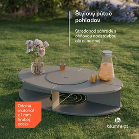 Blumfeldt Firebowl Ebeko 3 v 1, možno použiť ako gril alebo stôl, grilovací rošt + ochrana proti iskrám
