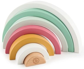 Bieco - Skladacia drevená dúha - berry