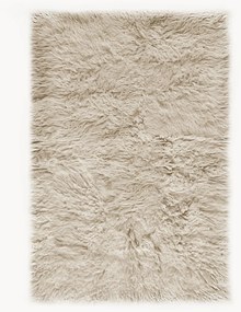 Ručne tkaný vlnený koberec's dlhým vlasom Shaggy
