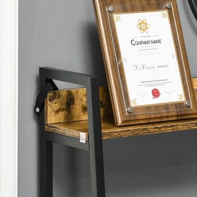 HOMCOM Priemyselný štýl naklonená 5-poschodová polica 70L x 35W x 150H cm | Aosom