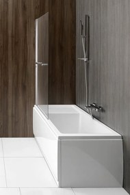 Polysan Polysan, RIONI pneumatická vaňová zástena 710 mm, strieborny rám, číre sklo, 72915