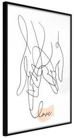 Artgeist Plagát - Tangled Love [Poster] Veľkosť: 40x60, Verzia: Čierny rám