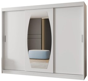 Šatníková skriňa 250 cm Rosaria (biela). Akcia -20%. Vlastná spoľahlivá doprava až k Vám domov. 1126309