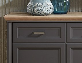 Komoda so zásuvkami Jasmin, grafit/dub