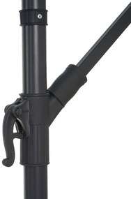 Slnečník Acerra Ø 3m polyester/oceľ - tyrkysovo-modrá so stojanom