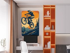 drevko |  Obraz na stenu Na bicykli v teréne  70 x 47 cm