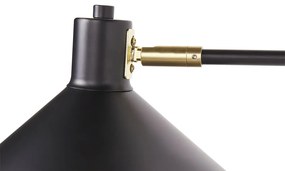 Nástenná kovová lampa s 2 tienidlami čierna KADASSA Beliani