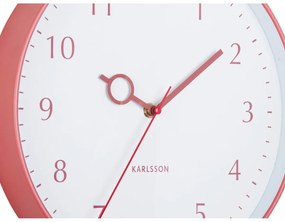Karlsson 5992RD dizajnové nástenné hodiny červená, pr. 30 cm