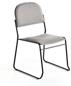 Konferenčná stolička DAWSON, svetlošedá tkanina