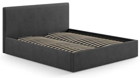 Antracitové čalúnené čelo postele 190,5x100 cm Remo – Micadoni