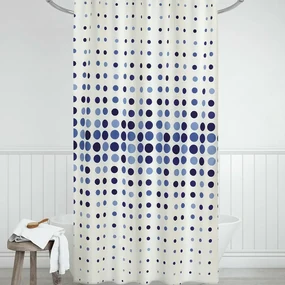 Bellatex Sprchový záves Bodky modrá, 180 x 200 cm