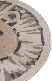 AKCIA: 100x100 (průměr) kruh cm Detský koberček Adventures 105966 Cream Grey kruh, šedá, detská izba, Hanse Home