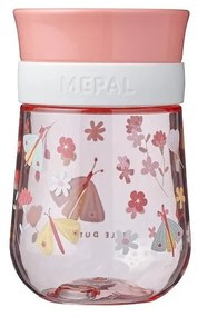 Svetloružový tritanový detský hrnček 300 ml Flowers & butterflies – Mepal