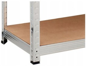 Dílenský regál G7030 stříbrný/hnědý