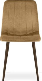 Jedálenská stolička LAVA zamatová, hnedá / hnedá