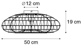 Inteligentné retro stropné svietidlo biele vrátane Wifi A60 - Lina