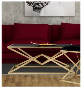 Konferenčný stôl s čiernou sklenenou doskou Mauro Ferretti Piramid, 110 × 60 cm