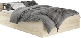 Jednolôžková posteľ s roštom a matracom 100x200 cm, sonoma