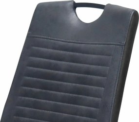 Jedálenská stolička Rindul, antracitová látka v optike lesklej kože