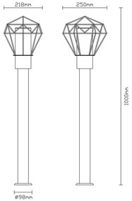 Globo 31357 - Vonkajšia lampa HORACE 1xE27/15W/230V IP44
