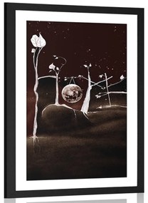 Plagát s paspartou dvojznačný nápis - 60x90 white