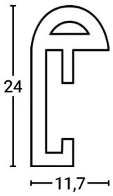 Plastový rám  biely 60x90