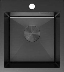 Mexen Solix, 1-komorový nerezový drez 400 x 450 mm, čierna, 6401401000-70