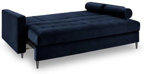 Rozkladacia zamatová pohovka s úložným priestorom Romeo 225 × 100 × 96 cm