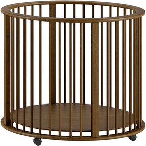 Hnedá detská ohrádka z bukového dreva 90x90 cm Dino – Vipack