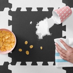 KINDERKRAFT - Penové puzzle LUNO 30ks čierna/biela