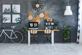 Nástěnné hodiny DATLO 35 cm černé/hnědé