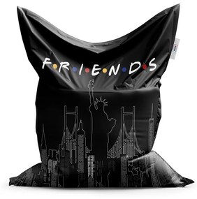 Sablio Sedací vak Seriál Priatelia FRIENDS Obrysy - 200x140 cm