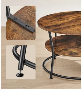 Konferenčný stôl ELDUR hnedá/čierna