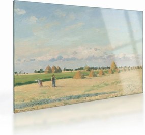 Sklenený obraz - Camille Pissarro, Landscape, Ile de France, reprodukcia (70x50 cm)