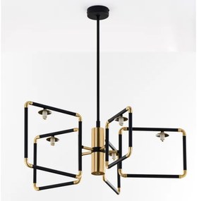 Jupiter 1985 - Luster na tyči IBRA 5xG9/10W/230V čierna/zlatá