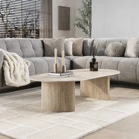 Konferenčný stôl 45-78 Romano 135x70cm 3D Ceramic Travertine  - Komfort-nábytok