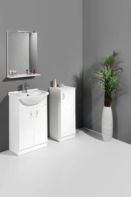 Aqualine Simplex Eco - Skrinka, 30x86x30 cm, biela matná, SIME340