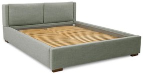 Sivá čalúnená dvojlôžková posteľ s roštom 140x200 cm Dreamer – Scandic