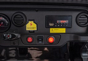 Ramiz OFF-ROAD 3.0 terénne auto pre deti čierne + diaľkové ovládanie + pomalý štart + pásy + LED audio